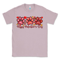 Lilac Happy Valentine's Day paws Valentine's Day Classic Tee - HowdyJamesFarm