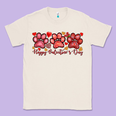 Happy Valentine's Day Paws Valentine's Day Classic Tee Designed By Howdyjamesfarm