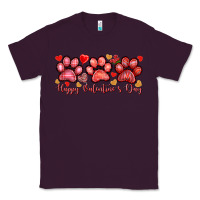 Plum Happy Valentine's Day paws Valentine's Day Classic Tee - HowdyJamesFarm