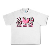 Lunar Rock peace love cure breast cancer Urban Heavy Tee - CowGirlArtShop