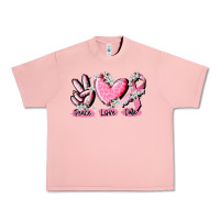 Salmon peace love cure breast cancer Urban Heavy Tee - CowGirlArtShop