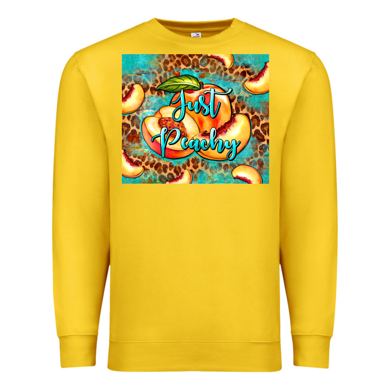 Just Peachy Peach Tumbler Premium Sweatshirt by BarkalooDesign | Teevron