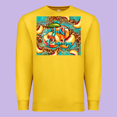 Just Peachy Peach Tumbler Premium Sweatshirt Designed By Barkaloodesign