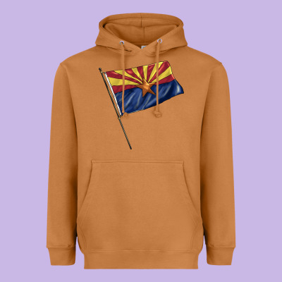 Arizona Flag Heavyweight Hoodie Designed By Barkaloodesign