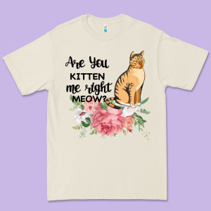 Are You Kitten Me Right Meow Premium Tee Designed By Bettercallsaul