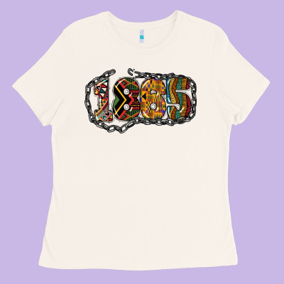 1865 Juneteenth Ladies Tee Designed By Nancycooperartshop