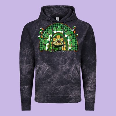 St. Patrick's Rainbow Vintage Hoodie Designed By Cowgirlartshop