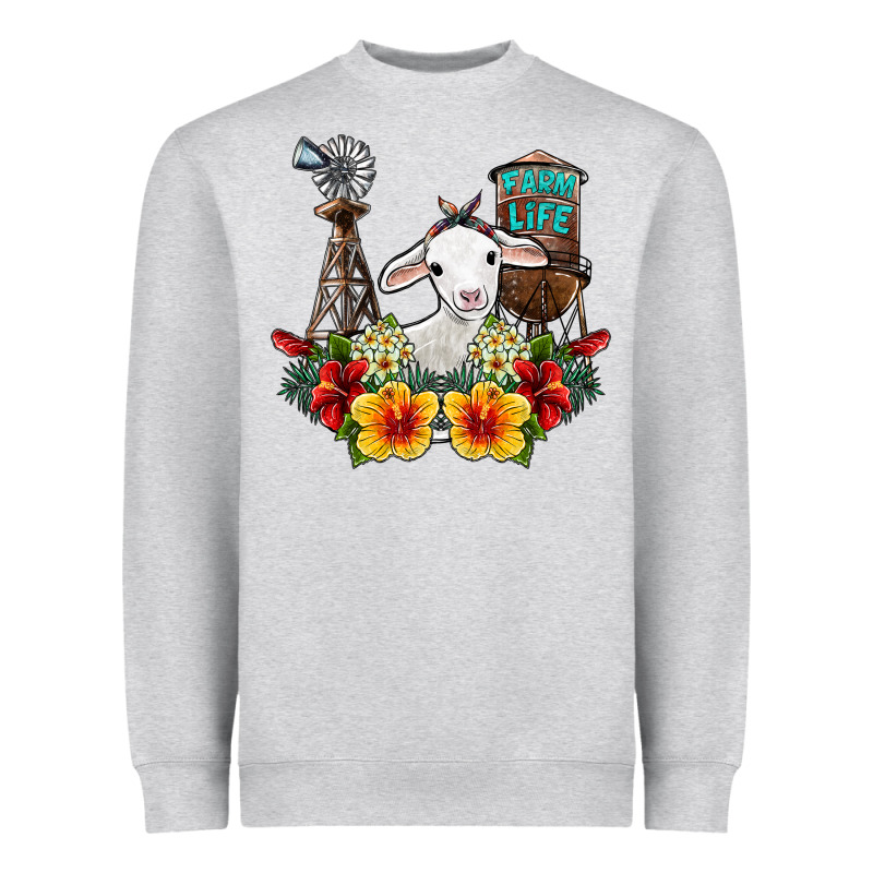 Farm Life Sheep Heavyweight Sweatshirt by SublimationCraftShop | Teevron