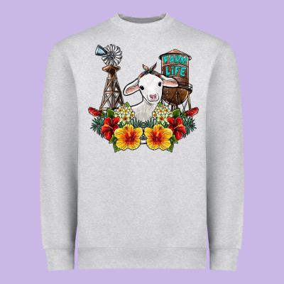 Farm Life Sheep Heavyweight Sweatshirt Designed By Sublimationcraftshop