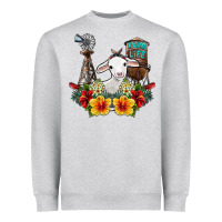 Heather Grey farm life sheep Heavyweight Sweatshirt - SublimationCraftShop