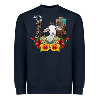 Navy farm life sheep Heavyweight Sweatshirt - SublimationCraftShop