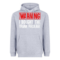Heather Grey Mens Warning I Bought The Drink Package Cruise Shirts [Men] Heavyweight Hoodie - trangStudio