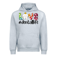 Heather Grey love dentallife Urban Hoodie - AdoDesignShop