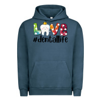 Pigment Midnight Navy love dentallife Urban Hoodie - AdoDesignShop