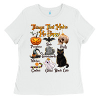 White Things That Make Me Happy Ladies Tee - texasbilliewilder