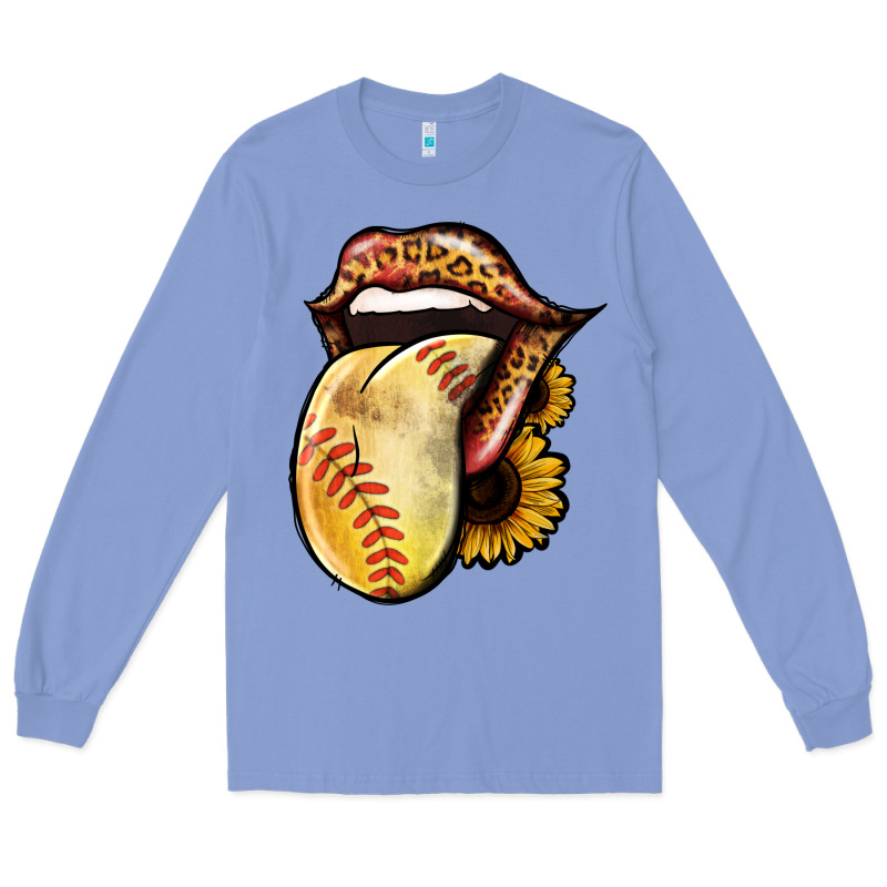 Softball Tongue Long Sleeve Tee by Jasminsmagicworld | Teevron