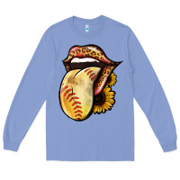 Colony Blue Softball Tongue Long Sleeve Tee - Jasminsmagicworld