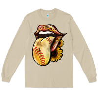 Mushroom Softball Tongue Long Sleeve Tee - Jasminsmagicworld