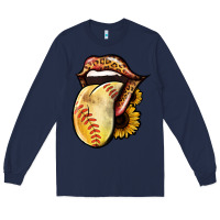 Navy Softball Tongue Long Sleeve Tee - Jasminsmagicworld
