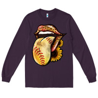 Plum Softball Tongue Long Sleeve Tee - Jasminsmagicworld