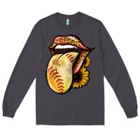 Smoke Softball Tongue Long Sleeve Tee - Jasminsmagicworld