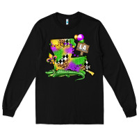 Black louisiana map alligator mardi gras olivia Long Sleeve Tee - OliviaCreatesArt