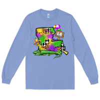 Colony Blue louisiana map alligator mardi gras olivia Long Sleeve Tee - OliviaCreatesArt