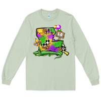 Matcha louisiana map alligator mardi gras olivia Long Sleeve Tee - OliviaCreatesArt
