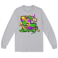 Moon Dust louisiana map alligator mardi gras olivia Long Sleeve Tee - OliviaCreatesArt