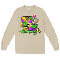 Mushroom louisiana map alligator mardi gras olivia Long Sleeve Tee - OliviaCreatesArt