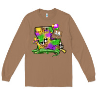 Toasted Coconut louisiana map alligator mardi gras olivia Long Sleeve Tee - OliviaCreatesArt