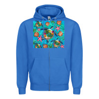 True Royal Turtle summer seashells starfish seaweed Zipper Hoodie - Artiststas