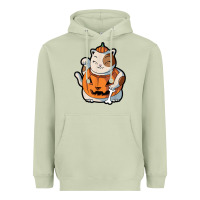 Matcha cute kawaii maneki neko cat halloween pumpkin costume boys Heavyweight Hoodie - trangStudio