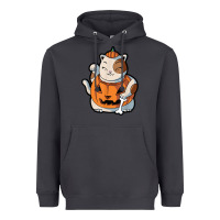 Smoke cute kawaii maneki neko cat halloween pumpkin costume boys Heavyweight Hoodie - trangStudio