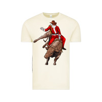 Vintage Arctic santa riding a bull Vintage Tee - CowGirlArtShop
