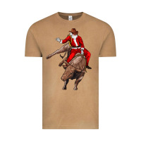 Vintage Camel santa riding a bull Vintage Tee - CowGirlArtShop