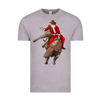 Vintage Zinc santa riding a bull Vintage Tee - CowGirlArtShop