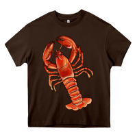 Chocolate Brown crawfish Heavy Core Tee - RanaPortraitStore