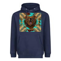 Navy bear native american  tumbler Heavyweight Hoodie - BarkalooDesign