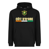 Black Cote d_Ivoire National Flag Ivory Coast Coat Of Arms Gift Heavyweight Hoodie - trangStudio