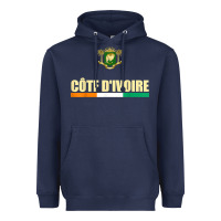 Navy Cote d_Ivoire National Flag Ivory Coast Coat Of Arms Gift Heavyweight Hoodie - trangStudio