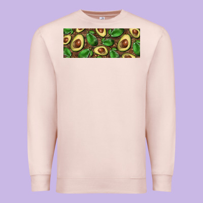 Avocados With Wood And Leopard Background 11 Oz Mug Premium Sweatshirt Designed By Barkaloodesign