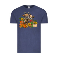 Vintage Denim Fall heifer cows Vintage Tee - RanaPortraitStore