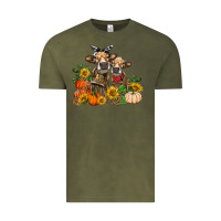 Vintage Olive Fall heifer cows Vintage Tee - RanaPortraitStore