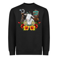 Black farm life sheep Heavyweight Sweatshirt - SublimationCraftShop