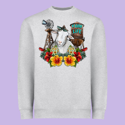 Farm Life Sheep Heavyweight Sweatshirt Designed By Sublimationcraftshop