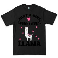 Black Llama Just A Girl Who Loves Llamas Premium Tee - Bettercallsaul