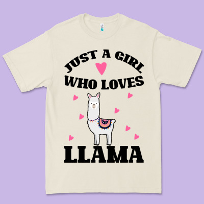 Llama Just A Girl Who Loves Llamas Premium Tee Designed By Bettercallsaul