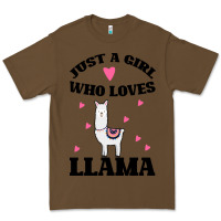 Cacao Llama Just A Girl Who Loves Llamas Premium Tee - Bettercallsaul