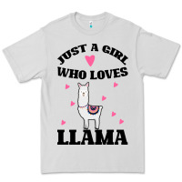 Dove Grey Llama Just A Girl Who Loves Llamas Premium Tee - Bettercallsaul